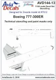 Boeing 777-300ER Technical Stenciling 1:144