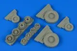 F-14A Tomcat weighted wheels (Tamiya) 1:48