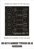 Typhoon Mk.Ib (Bubbletop) mask for Hasegawa 1:48