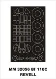 Bf 110C mask für Revell 1:32