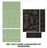 Lancaster B Mk.I/II maxi mask für Hasegawa 1:72