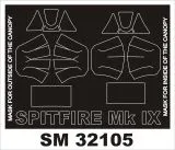 Spitfire Mk.VIII/IX mask für Tamiya 1:32