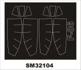 F-86 Sabre Mask für Kinetic/ Italeri 1:32 F-86 Sabre Mask für Kinetic/ Italeri 1:32