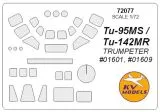 Tu-95MS/ Tu-152MR mask for Trumpeter 1:72 Tu-95MS/ Tu-152MR mask for Trumpeter 1:72