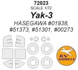 Yak-3 mask for Hasegawa 1:72