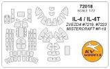 Il-4/ Il-4T mask for Zvezda 1:72
