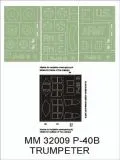 P-40B maxi mask for Trumpeter 1:32