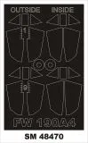 Fw 190A-4 mask for Eduard 1:48