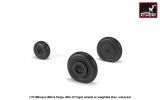 MiG-9/ MiG-15 (early) wheels w/ weighted tires 1:72