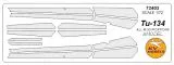 Tu-134 anti icing surfaces mask for Amodel 1:72