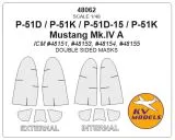 P-51D/K mask (double sided) for ICM 1:48