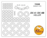 DC-6/ DC-6B mask for Heller 1:72