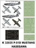 P-51D Mustang Super Mask for Hasegawa 1:32 P-51D Mustang Super Mask for Hasegawa 1:32