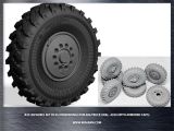 URAL-4320 wheels set OI-25 OMSKSHINA wit Armored caps 1:35 URAL-4320 wheels set OI-25 OMSKSHINA wit Armored caps 1:35