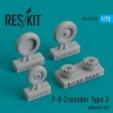 F-8 Crusader Type 2 wheels set 1:72 F-8 Crusader Type 2 wheels set 1:72