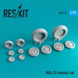 MiG-25 wheels set 1:72 MiG-25 wheels set 1:72