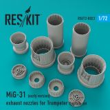 MiG-31 (early version) exhaust nozzles for Trumpeter 1:72
