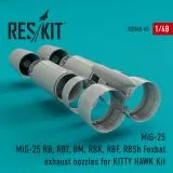 MiG-25RB exhaust nozzles for Kitty Hawk 1:48 MiG-25RB exhaust nozzles for Kitty Hawk 1:48