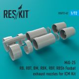 MiG-25RB exhaust nozzles for ICM 1:72