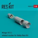 Mirage III C/J exhaust nozzles for Hobby Boss 1:48 Mirage III C/J exhaust nozzles for Hobby Boss 1:48