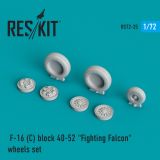 F-16 (C) block 40-52 "Fighting Falcon" wheels set 1:72