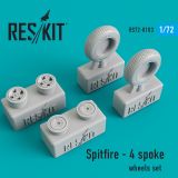 Spitfire - 4 spoke wheels set 1:72