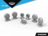 Su-34 wheels set 1:48 Su-34 wheels set 1:48