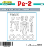 Petlyakov Pe-2 mask for Zvezda 1:72 Petlyakov Pe-2 mask for Zvezda 1:72