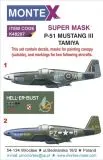 P-51 Mustang III (RAF,USAAF) super mask for Tamiya 1:48