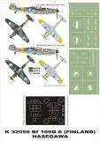 Bf 109G-6 (Finland) super mask for Hasegawa 1:32