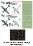 Bf 109G6 (Italy) super mask for Revell 1:32