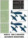 TBM-3 Avenger super mask for A.M./ Academy 1:48