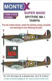 Spitfire Mk.I super mask for Tamiya 1:72