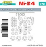 Mil Mi-24V/P/ 35M mask for Zvezda 1:72