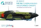 Yak-1 (middle) vacu canopy (1x) 1:48 Yak-1 (middle) vacu canopy (1x) 1:48