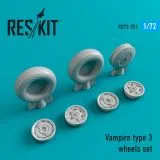 Vampire type 3 wheels set 1:72
