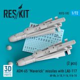 AGM-65 Maverick missile w/ LAU-117 1:72 AGM-65 Maverick missile w/ LAU-117 1:72