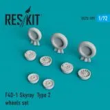 F4D-1 Skyray Type 2 wheels set 1:72 F4D-1 Skyray Type 2 wheels set 1:72