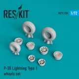 P-38 Lightning Type 1 wheels set 1:72