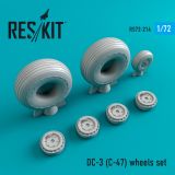 DC- 3 (C-47) wheels set 1:72 DC- 3 (C-47) wheels set 1:72