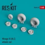 Mirage III (B,C) wheels set 1:48 Mirage III (B,C) wheels set 1:48