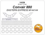 Convair 880 mask for E.E. 1:144