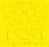 Su-35S mask for Kitty Hawk 1:48