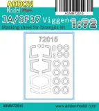 Saab 37 Viggen mask (Single Seater) for Tarangus 1:72