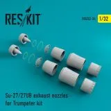 Su-27/27UB exhaust nozzles for Trumpeter 1:32