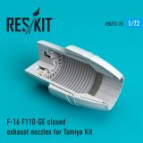 F-16 F110-GE closed exhaust nozzles for Tamiya 1:72