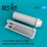 F-14A Tomcat open & closed exhaust nozzles for Fine Molds 1:72