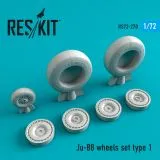 Ju-88 wheels set type 1 1:72 Ju-88 wheels set type 1 1:72
