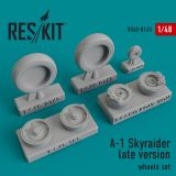 A-1 Skyraider late version wheels set 1:48 A-1 Skyraider late version wheels set 1:48