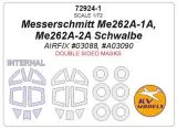 Me 262A-1A/2A mask (double sided) for Airfix 1:72 Me 262A-1A/2A mask (double sided) for Airfix 1:72
